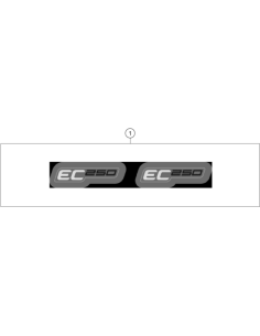 Displacement Sticker SET EC 250 Eu/us (KTM/HVA/GG) 2