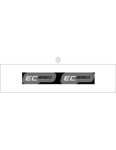 Displacement Sticker SET EC 250 Eu/us (KTM/HVA/GG)
