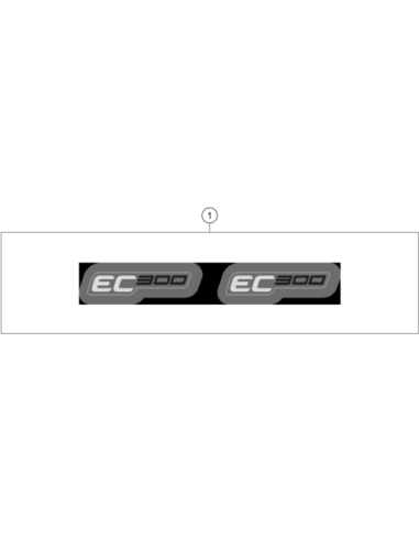 Displacement Sticker SET EC 300 Eu/us (KTM/HVA/GG)