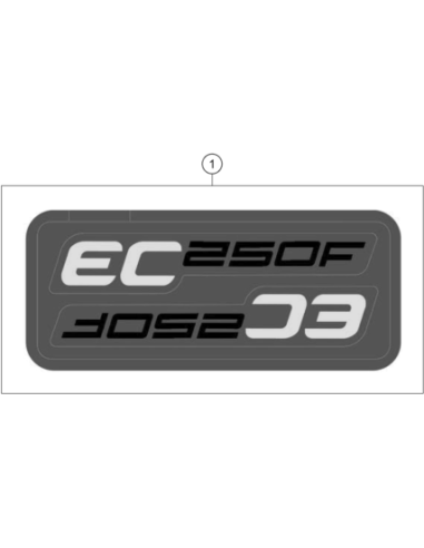 Displacement Sticker SET EC 250F (KTM/HVA/GG)