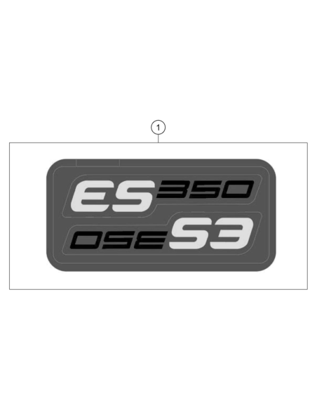 Displacement Sticker SET ES 350 SL (KTM/HVA/GG)