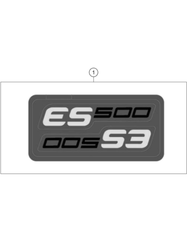 Displacement Sticker SET ES 500 SL (KTM/HVA/GG)