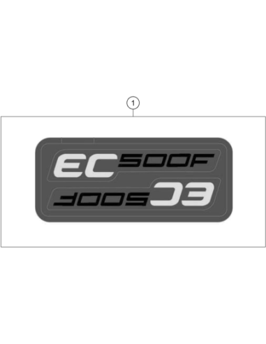 Displacement Sticker SET EC 500 F (KTM/HVA/GG)