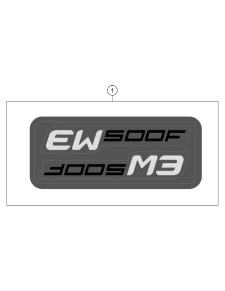 Displacement Sticker SET EW 500F (KTM/HVA/GG)