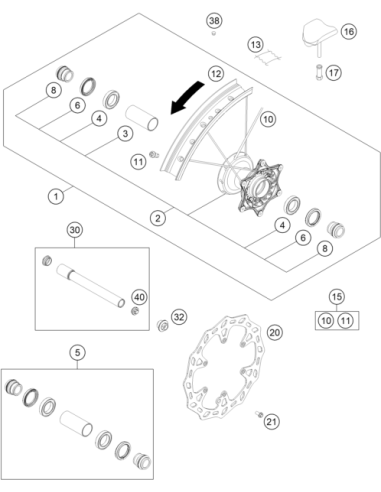 Front Brake Disc D=260 mm (KTM/HVA/GG)