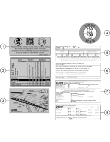 Sticker, STD Setting (KTM/HVA/GG)