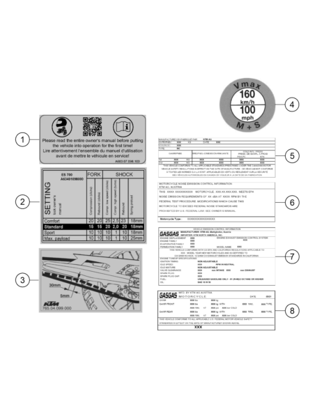 Sticker, STD Setting (KTM/HVA/GG)