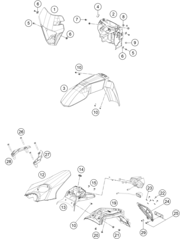Front Fender Supermoto (KTM/HVA/GG)