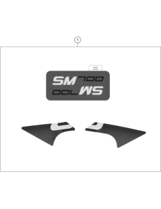 Displacement Sticker SET Sm700 (KTM/HVA/GG) 2