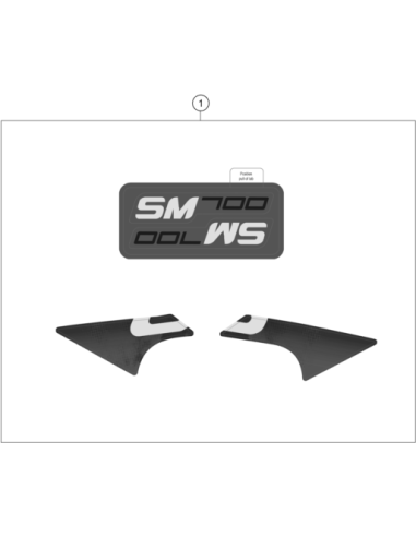 Displacement Sticker SET Sm700 (KTM/HVA/GG)