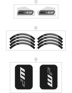 Rear Fender Sticker SET Mc-e 2 (KTM/HVA/GG)