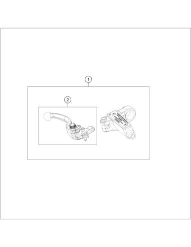 Hand Brake Lever Cpl. Right (KTM/HVA/GG)