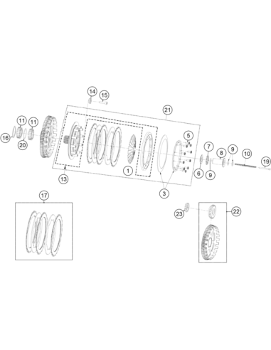 Clutch Basket Cpl. TXT 80 2015 (KTM/HVA/GG) St:50