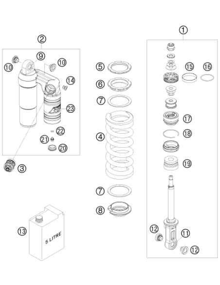 Ball Joint Bearing KIT TOP 12mm (KTM/HVA/GG) St:70