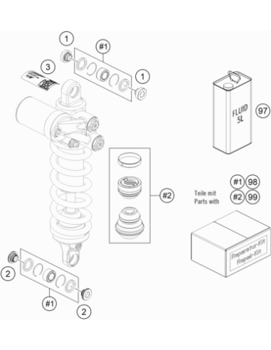 Ball Joint Bearing KIT TOP 12mm (KTM/HVA/GG) St:70