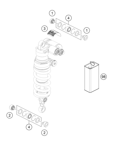 Ball Joint Bearing KIT TOP 12mm (KTM/HVA/GG)