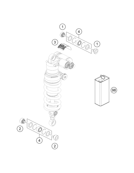 Ball Joint Bearing KIT TOP 12mm (KTM/HVA/GG)