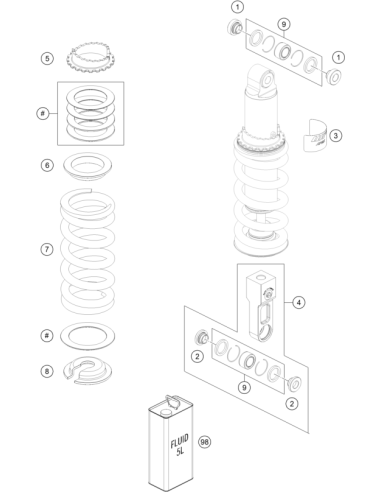 Ball Joint Bearing KIT TOP 12mm (KTM/HVA/GG)
