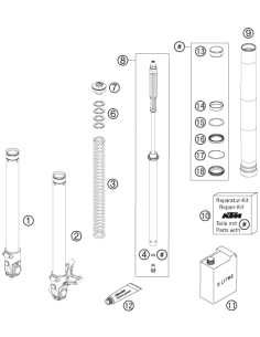 Repair-kit EXC Front Fork 2009 (WP)