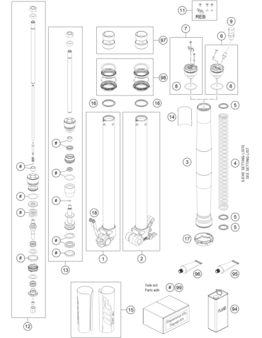 Repair KIT 50+65sx AIR (KTM/HVA/GG)