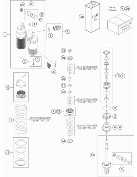 Ball Joint Bearing KIT 12mm (KTM/HVA/GG) St:70