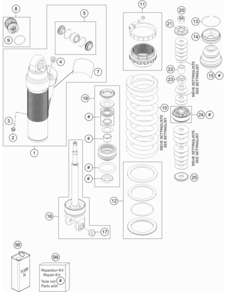 Ball Joint Bearing KIT 12mm (KTM/HVA/GG) St:70