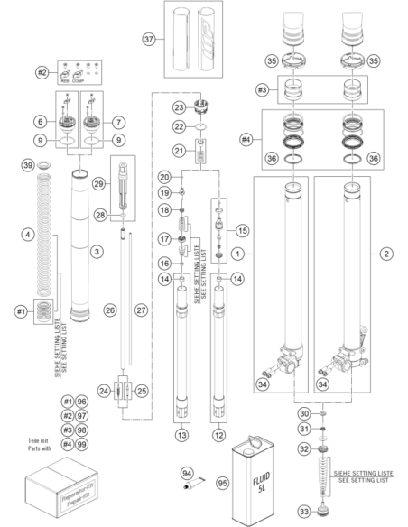 Adjuster KIT Screw CAP (KTM/HVA/GG) St:70