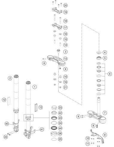 Adjuster KIT Screw CAP (KTM/HVA/GG) St:70