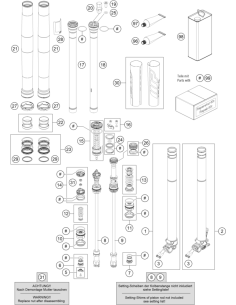 Adjuster KIT Screw CAP Compression (KTM/HVA/GG)