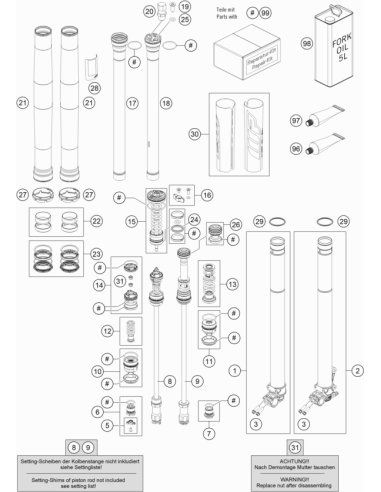Repair KIT Adjuster Rebound RED (KTM/HVA/GG)