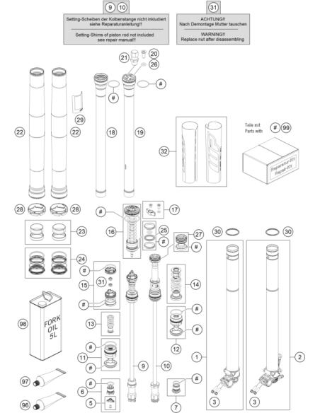Repair KIT Piston AIR Fork (KTM/HVA/GG)