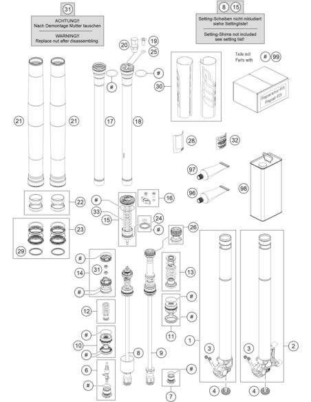 Gasket KIT AIR Fork (KTM/HVA/GG)