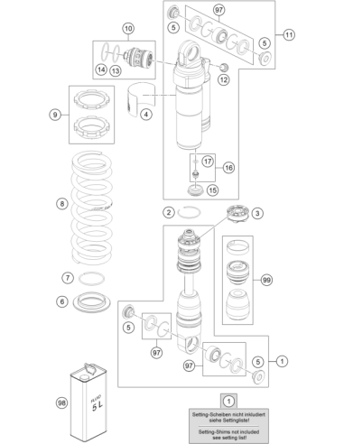Repair KIT Shock Absorber 65 Sx/tc/mc (KTM/HVA/GG)