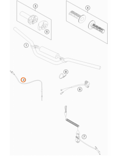 Sirga y Funda completa de Acelerador Original KTM SX 50...