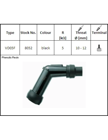 Pipa de Bujia NGK VD05F