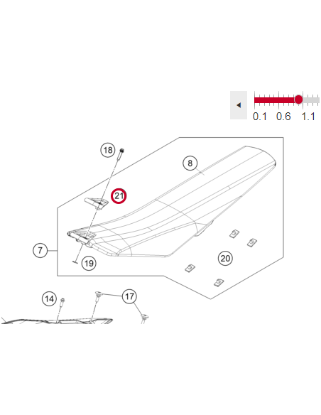 Kit de Fijación Asiento Original KTM/GasGas 85 2025- + KTM SX/SXF/EXC/EXCF 2023-