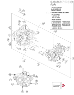 Juego de Juntas de Motor Original KTM SXF 250 2016-2022 +...