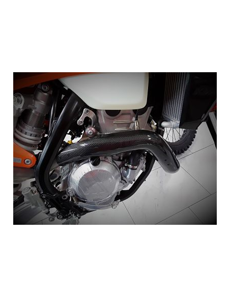 Protector de Escape en Carbono KTM EXCF 250 2024- + Husqvarna FE 250 2024- + GasGas EC 250F 2024-