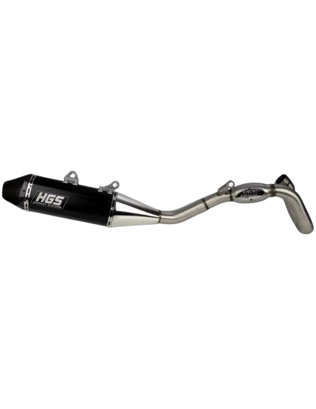 Escape completo BUD HGS Conical Kawasaki KXF 250 2025- Aluminio Negro/Inox/Carbono