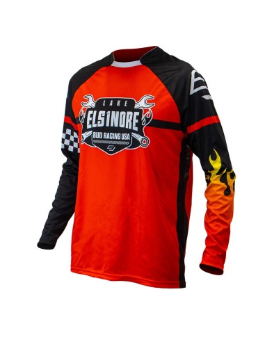 Camiseta Bud Lake Elsinore Rojo Brillante/Negro