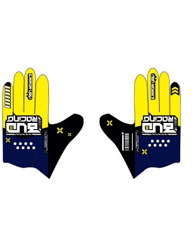 Guantes BUD SX Lite Error Azul Marino/Amarillo...
