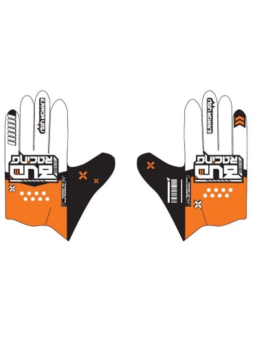 Guantes BUD SX Lite Error Naranja/Blanco