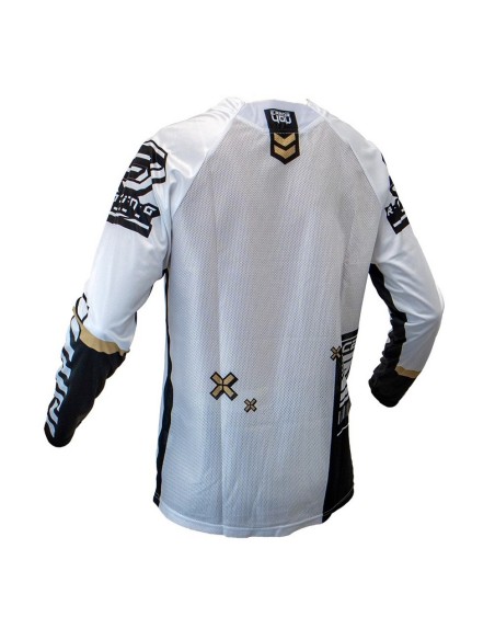 Camiseta Bud GP Error 404 Blanco/Negro Mate/Oro