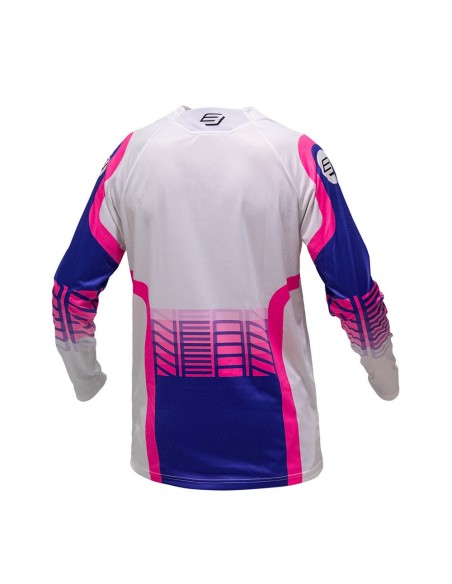 Camiseta Infantil Bud GP Neon Purpura/Rosa Fluor/Blanca