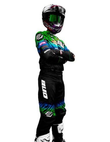 Pantalón Bud SX Zebra WSX Negro/Verde Edición...