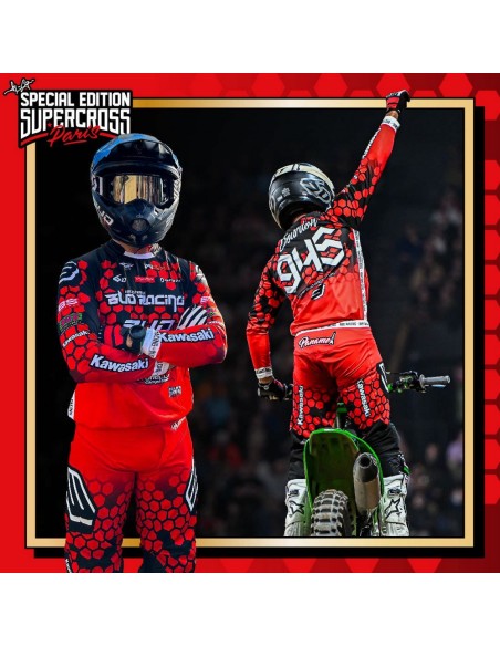 Pantalón Bud Logo "B" SX Fit Edición Limitada Paris SX Rojo