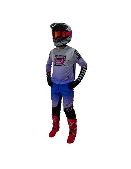 Pantalón Infantil Bud Logo "B" GP Error 404 Lavanda/Rosa/Negro