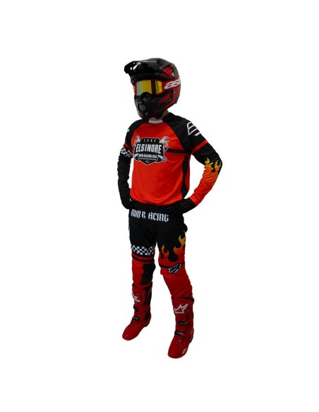 Pantalón Bud Logo "B" GP Lake Elsinore Rojo Brillante/Negro