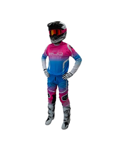 Camiseta Infantil Bud GP Neon Azul Pastel/Rosa...