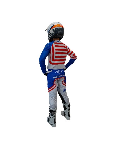 Pantalón Infantil Bud Logo "B" SX Fit 95 Evo Patriotic Blanco